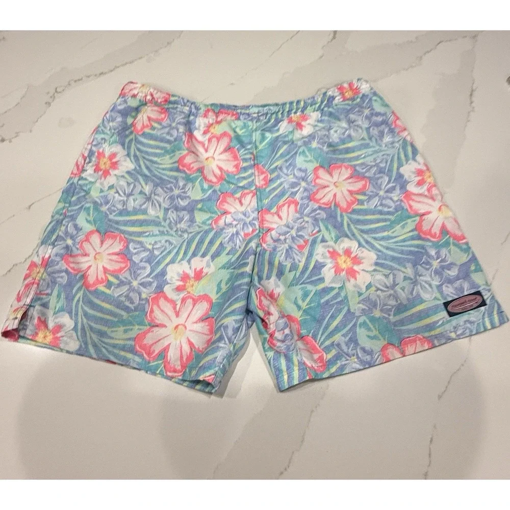 Vineyard Vines Swim Trunks Mens XL Multicolor Tropical Floral Pockets Liner‎